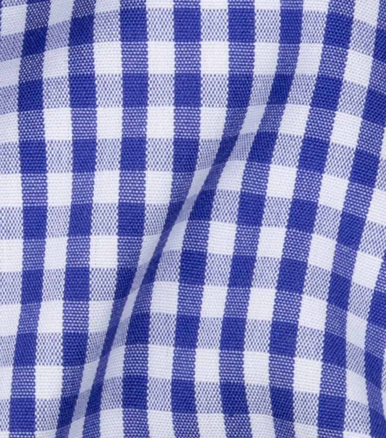 Eenvoudig te strijken effen wit poplin overhemd