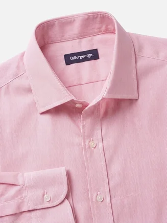 Rood gestreept poplin overhemd