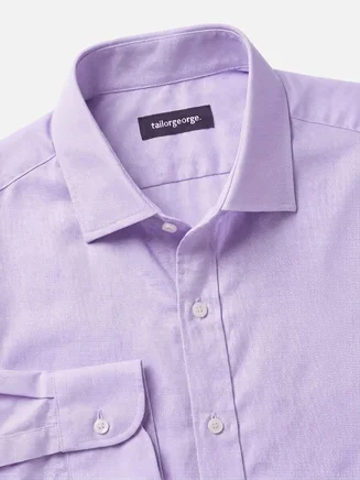 Gemakkelijk te strijken Royal Mauve Oxford overhemd