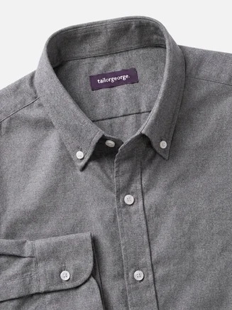 Effen bruin flanel overhemd