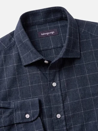 Grote Ruiten blauw Flanel overhemd