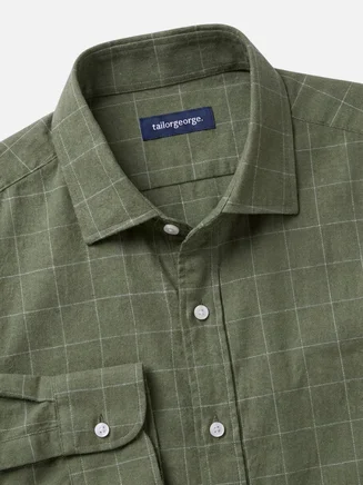 Grote Ruiten groen Flanel overhemd