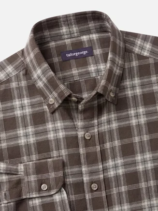 Ruiten bruin Flanel overhemd