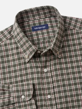 Ruiten groen Flanel overhemd