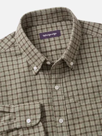 Ruiten groen Flanel overhemd